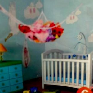 Stuffed Animal Hammock… Toy Net Organizer Blue